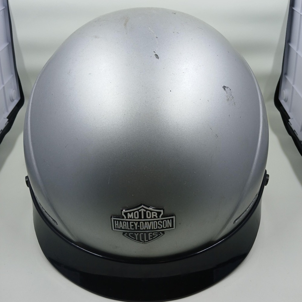 Harley-Davidson‎ HD-16 Open Face Motorcycle Helmet Medium Mens Silver DOT Vented